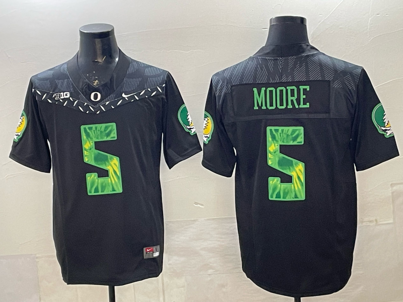 Men NCAA #5 Moore black 2026 jersey